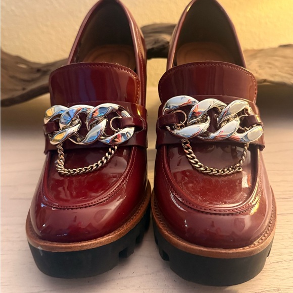 ANTONIO MELANI Burgundy Heeled Loafers - Picture 5 of 9